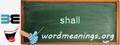 WordMeaning blackboard for shall